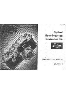 Leica Close-up manual. Camera Instructions.